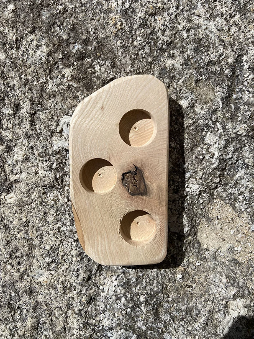 Bougeoirs en bois rectangulaires