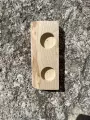 Bougeoirs en bois en ligne bords bruts