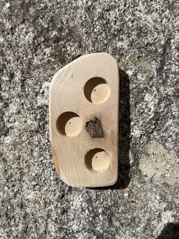 Bougeoirs en bois rectangulaires