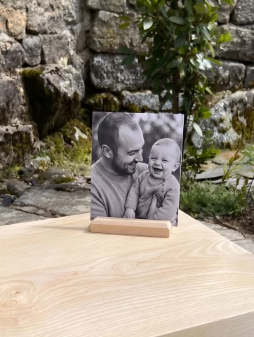 Porte carte / porte photo en bois 